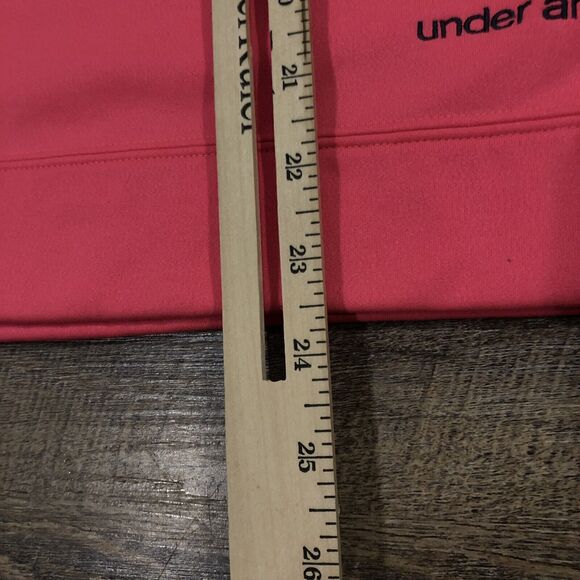 Under Armour Hoodie Womens S Pink Fitted Coldgear Logo Breast Cancer Awareness - Picture 12 of 12